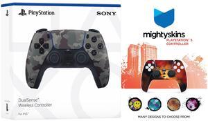 Sony PlayStation 5 DualSense Wireless Controller with MightySkins Custom Decal Skin Voucher - Gray Camo