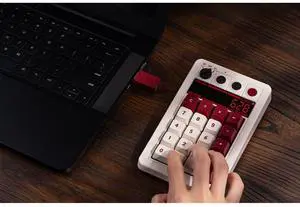 8BitDo Retro 18 Wireless Mechanical Number Keypad and Calculator for Windows and Android - Fami Edition
