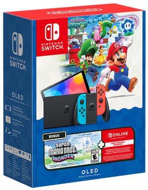 Nintendo Switch OLED Super Mario Bros. Wonder Bundle with 3 Month Online Membership