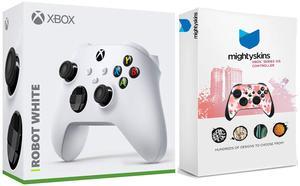 Xbox Wireless Controller for Series X, Series S, Windows with MightySkins Custom Skin Code - Robot White