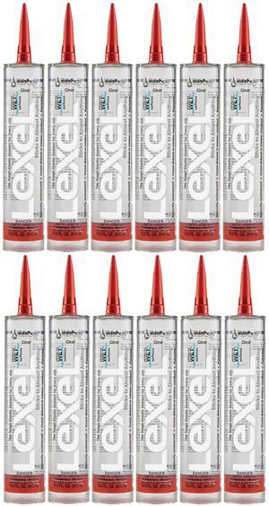 Sashco Lexel 3 Pack 10.5 oz Kitchen Bath Multi-Use Clear Paintable Solvent Adhesive Caulk - 13010