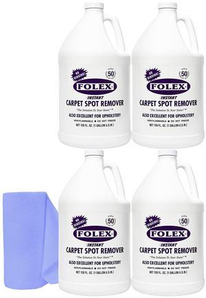 Folex Instant Carpet Spot Remover Carpet Cleaner with Reusable Cleaning Cloth - 128 oz - Removes Pet Accidents, Grease, Red Wine and More - 4 Pack