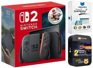 Nintendo Switch 2 Mario Kart World Bundle with MightySkins Code and 2 Year Extended Warranty