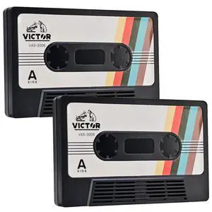 Victor Cassette Bluetooth Speaker with TWS Pairing and FM Radio - 2 Pack Victor Cassette Bluetooth Speaker with TWS Pairing and FM Radio - 2 Pack