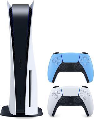 Sony Playstation 5 Disc Version with Extra DualSense Controller Starlight Blue Bundle