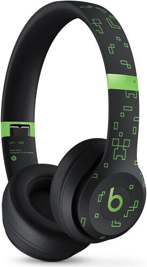Beats Solo 4 Bluetooth Wireless On-Ear Headphones - Minecraft Special Edition - Charged Black