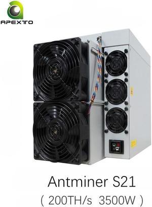 New Bitmain Antminer S21 200THs 3500W BTC Bitcoin Miner Asic Miner include PSU in Stock