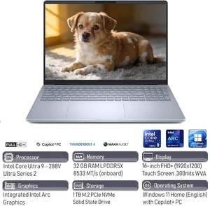 Dell 16 Plus Laptop Touchscreen Computer, 16" FHD+ Touch Screen Business Laptop PC, Intel Core Ultra 9 for Gaming & AI, 32GB DDR5 1TB SSD, Windows 11 home Dell 16 Plus Laptop Touchscreen Computer, 16" FHD+ Touch Screen Business Laptop PC, Intel Core Ultra 9 for Gaming & AI, 32GB DDR5 1TB SSD, Windows 11 home