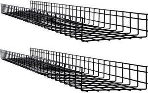 Tripp Lite Wire Mesh Cable Tray - 300 x 100 x 1500 mm (12 in. x 4 in. x 5 ft.), 2-Pack