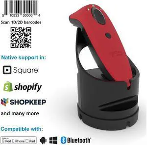 Socket Mobile SocketScan® S740, Universal Barcode Scanner, Red & Black Dock