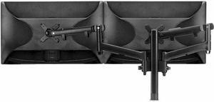 Atdec dual dynamic monitor arm desk mount - Black - Flat and Curved up to 32in - VESA 75x75, 100x100