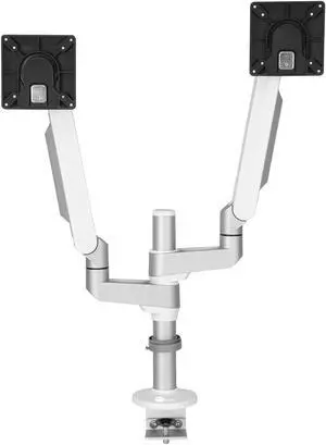 SIIG MTPRO Dual Monitor Arm Desk Mount, Fully Adjustable Mechanical Spring Design, up to 32" Display, Max 19.8 lbs per arm, VESA 75/100mm, Cable Management, BIFMA and TAA Compliant