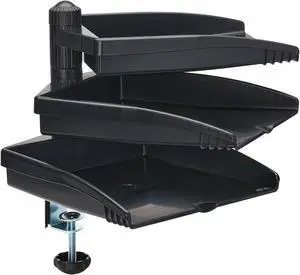 Tripp Lite 3-Tray Desk Organizer with Clamp Screw Attachment, 8.5 x 11 Document Sized Swivel Tray Shelf, Easy Assembly, TAA Compliant, 5-Year Warranty (DDR811TRAYTAA)