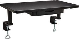 Tripp Lite Clamp-on Universal Monitor Riser Stand with Storage Drawer, Monitor Shelf for Desk, Black, TAA Complaint, 5-Year Warranty (WWSSC Clamp-On Series)
