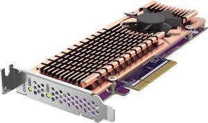 QNAP QM2-2P-384A Dual M.2 PCIe SSD Expansion Card, Supports up to Two M.2 2280/22110 Form Factor M.2 PCIe (Gen3 x4) SSDs, PCIe Gen3 x8 Host Interface, Low-Profile Bracket pre-Loaded, 2 x SSD