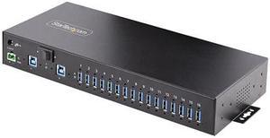 StarTech 16-PORT INDUSTRIAL USB 5GBPS HUB WITH POWER ADAPTER, METAL ENCLOSURE, MOUNTABLE,