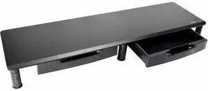 Eaton Tripp Lite Series Extra-Wide Dual-Monitor Riser with Storage Drawers, 39 x 11 in., Black, TAA