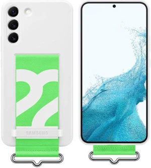 Original Samsung Official Galaxy S22+ 5G Silicone Cover with Strap (EF-GS906) White Original Samsung Official Galaxy S22+ 5G Silicone Cover with Strap (EF-GS906) White