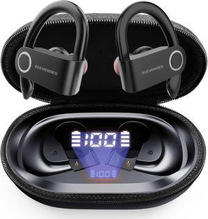 Wireless earbuds,Bluetooth earbuds with mic,T7 PRO Bluetooth headphones,11 hrs long music time,Hifi Stereo Heavy Bass,Sweatproof,Low Latency,Zipper bag Charging case, for Workout/Running/Gym