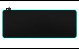 DIXSG RGB Gaming Mouse Pad Large (31.5×11.8×0.15in) Thick Extended LED Mousepad with Customizable 16.8 Million Colors, 10 Preset Lights, Spill-Resistant Smooth Surface KM-P