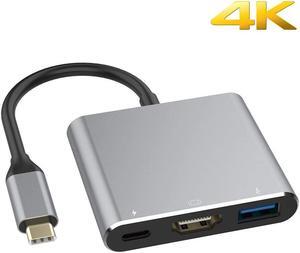 DIXSG Type-c to Hdmi 3 in 1 Converter Usb C Computer Docking Station Switch Adapter