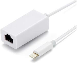 DIXSG Lightning to Ethernet Adapter RJ45 Wired LAN High Speed Network Connector Overseas Travel for iPhone iPad,RJ45 to Lightning to Ethernet Adapter For iPhone/iPad Ethernet Adapter Cable Connect the