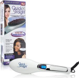 Seen On TV Quick N Straight Women's Electric Hair Brushes Ultra Ion Ceramic Straightening Brush