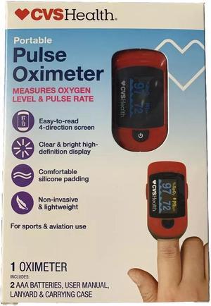 CVS Health Portable Pulse Oximeter Measures Oxygen Level And Pulse Rate