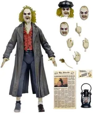 NECA Beetlejuice 1988 Tour Guide Action Figure Ultimate Edition with Accessories
