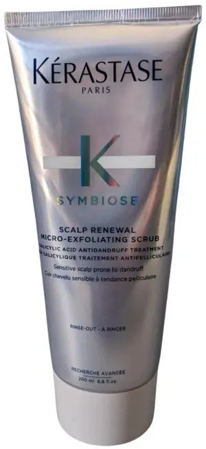 Kerastase Symbiose Scalp Renewal Micro-Exfoliating Scrub 200ml  Salicylic Acid Antidandruff Treatment, Gentle Exfoliation for Sensitive Scalp, Removes Flakes & Impurities, Refreshes & Prepares Scalp