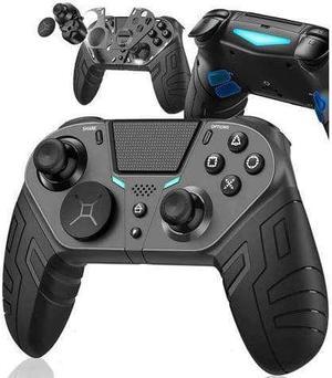 WISDUM Wireless Game PS4 Gamepad Controller For PS4 Elite/Slim/Pro Console For Dualshock 4 Gamepad With Programmable Back Button Support PC Black