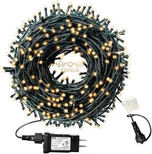 (2 Packs)105ft 300 LED Christmas String Lights, End-to-End Plug 8 Modes Christmas Lights - UL Certified - Outdoor Indoor Fairy Lights Christmas Tree, Patio, Garden, Party, Wedding, Holiday Warm White
