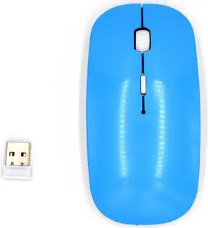 Wireless Mouse Optical 1000 DPI Computer USB Gaming Mouse For PC Laptop Desktop. Blue