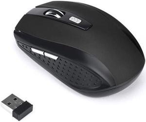 2.4GHz USB Optical Wireless Mouse USB Receiver Mouse Smart Energy Saving Mouse for Tablet, Laptop and Desktop Black