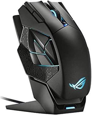 ASUSTek Gaming Mouse Wireless ROG Spatha X MMO 19,000dpi 12 Program Buttons Dual Mode Connection Up to 67 Hours ROG Microswitch RGB Black