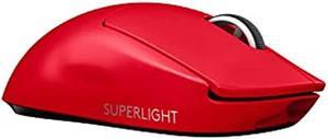 Logitech G PRO X SUPERLIGHT Gaming Mouse Wireless Lightest ever inhouse under 63g LIGHTSPEED Wireless HERO 25K Sensor POWERPLAY Wireless Charging Support GPPD003WLRD Red Red