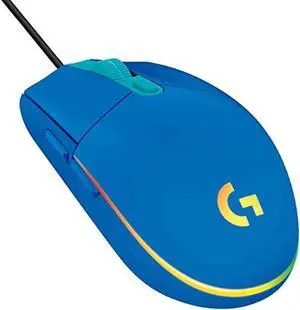 Logitech G Gaming Mouse Wired G203 Blue LIGHTSYNC RGB 6 Program Buttons 85g Lightweight G203-BL [Final Fantasy XIV Recommended Peripherals]
