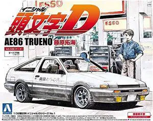 Aoshima Culture and Teaching Material Club Initial D No.1 AE86TRUENO Takumi Fujiwara 1/32 scale Plastic model