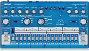 Behringer Analog Drum Machine USB / DIN MIDI Compatible 16-Step Sequencer Analog Distortion RD-6-BB