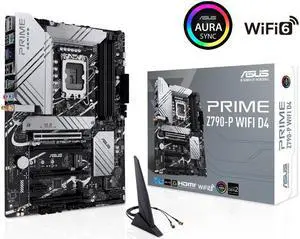 ASUS Prime Z790-P WiFi D4 LGA 1700(Intel 14th & 13th & 12th Gen) ATX motherboard (PCIe 5.0,DDR4,14+1DrMOS,3x M.2, WiFi 6,Bluetooth v5.2,2.5Gb LAN, front panel USB 3.2 Gen 2 USB Type-C,Thunderbolt 4