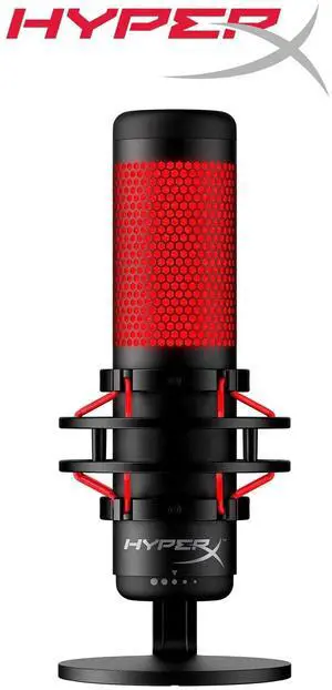 HyperX Quadcast Red Black USB Condenser Gaming Unidirectional Microphone New