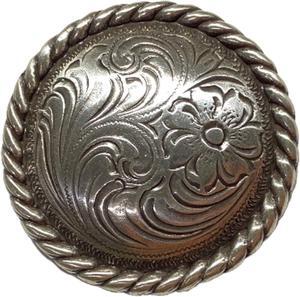 Toxic Jungle 2 Pieces 1-1/2 Inch (38mm) Western Classic Concho, Leathercraft Embellishment, Leather Decor, Screw Back for Mounting on Your Belt, Saddle Blanket, Hats, Wallet, Antiqued Silver