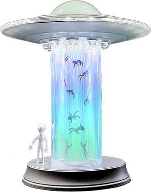 UFO Model Human Abduction Touch Table Lamp LED Alien Encounter Decoration Area 51 Spacecraft Space Lover Holographic Décor Color Changing Futuristic Night Light Living Room Bedroom Shop (Galaxy III)