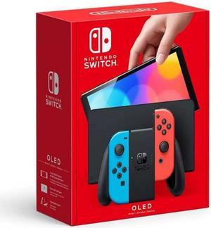 Refurbished Nintendo Switch OLED Model JoyCon  Neon Red And Neon Blue  International Spec