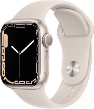 Refurbished Apple Watch Series 7 41mm GPS Only 32GB  Aluminum Starlight  Starlight Sport Band