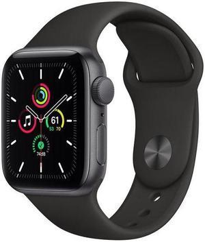 Apple Watch Series SE 44mm (GPS Only) 32GB - Aluminum Space Gray + Black Band