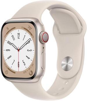 Apple Watch Series 8 41mm (GPS + Cellular) 32GB - Aluminum Starlight + Starlight Sport Band S/M