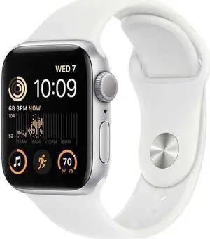 Apple Watch Series SE 40mm (GPS + Cellular) 32GB - Aluminum Silver + White Band