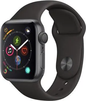 Apple Watch Series 4 44mm 16GB Aluminum Space Gray + Black Band | GPS Only