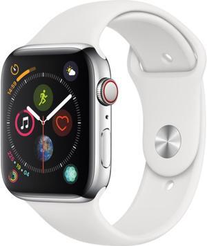 Apple Watch Series 4 40mm Stainless Steel + White Band 16GB | GPS + Cellular